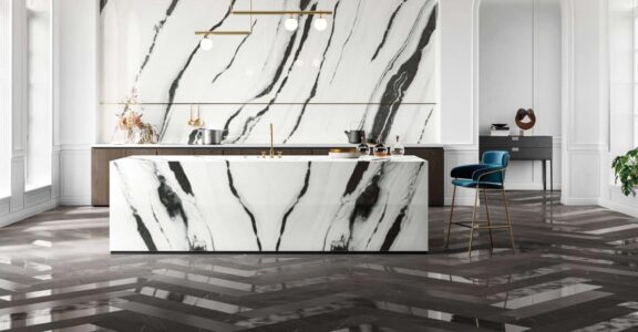 High-end stone, wood, concrete and metal effect tiles near Monaco